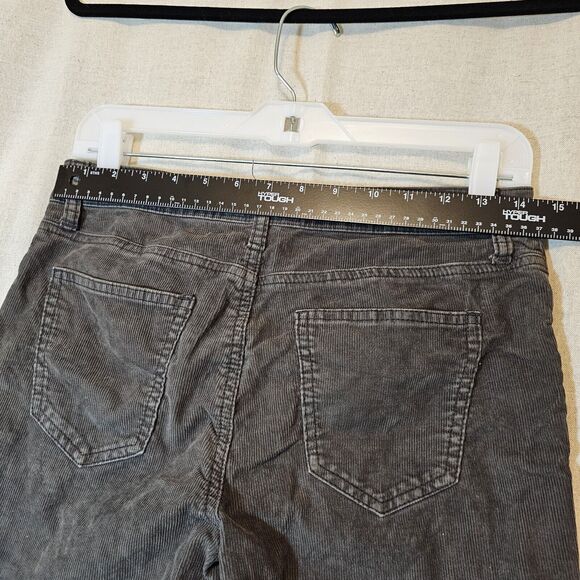Current/Elliott Corduroy The Kick Jean Cropped in Washed Black Frayed Hem Sz 27 - Picture 6 of 12
